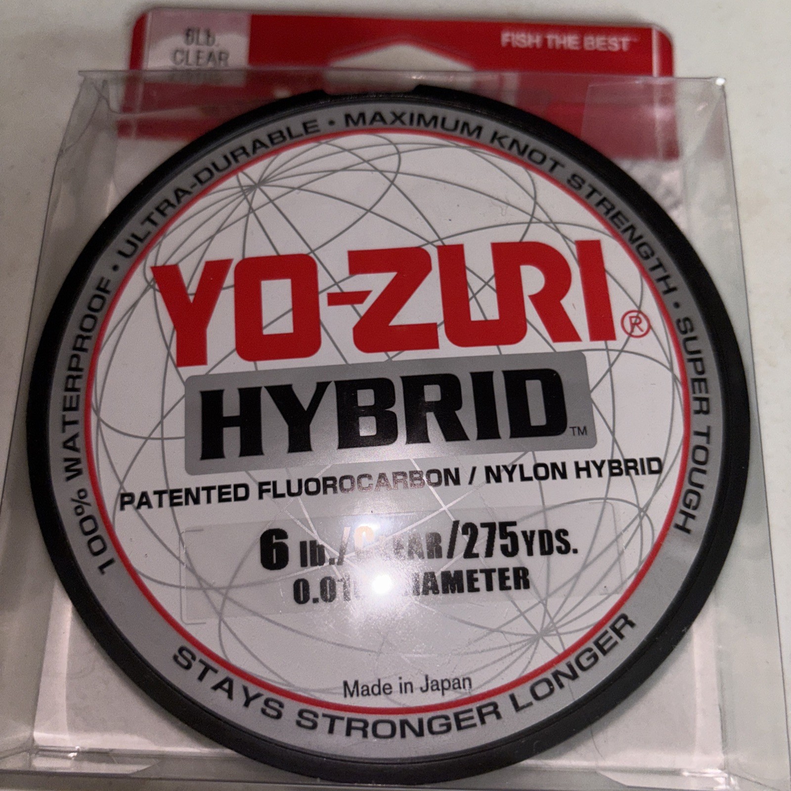 Yo-Zuri Hybrid Clear 275 Yds. -6 Lbs. Nylon Mix- Fishing Line Fluorocarbon
